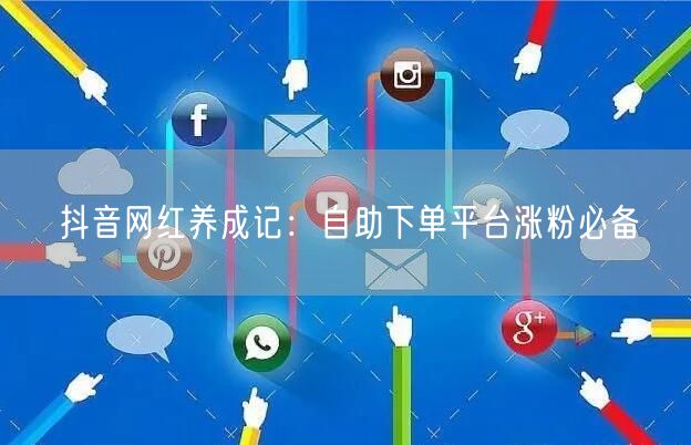 抖音网红养成记：自助下单平台涨粉必备