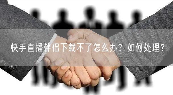 快手直播伴侣下载不了怎么办?如何处理?