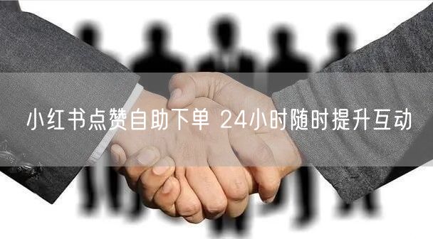 小红书点赞自助下单 24小时随时提升互动