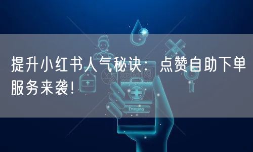 提升小红书人气秘诀：点赞自助下单服务来袭！