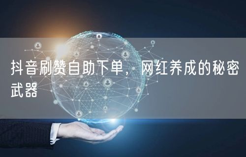抖音刷赞自助下单，网红养成的秘密武器