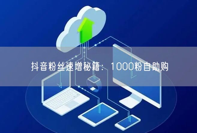 抖音粉丝速增秘籍:1000粉自助购