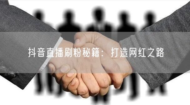 抖音直播刷粉秘籍:打造网红之路