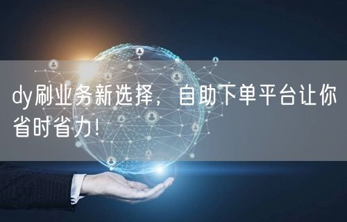 dy刷业务新选择,自助下单平台让你省时省力!