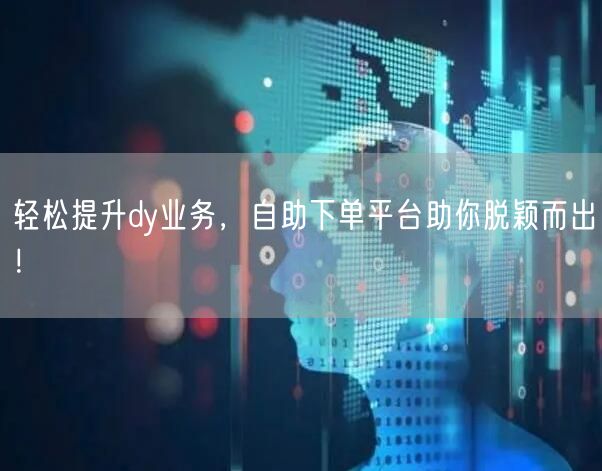 轻松提升dy业务,自助下单平台助你脱颖而出!