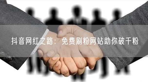 抖音网红之路：免费刷粉网站助你破千粉