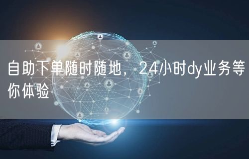 自助下单随时随地，24小时dy业务等你体验