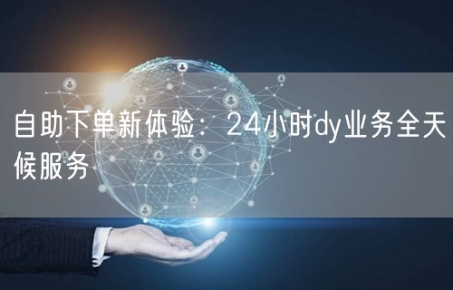 自助下单新体验：24小时dy业务全天候服务