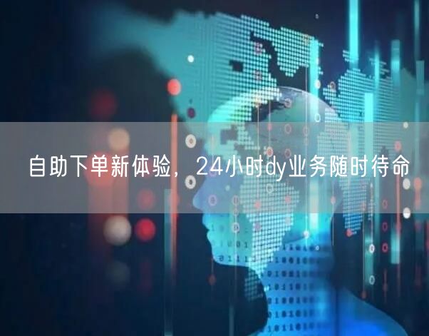 自助下单新体验，24小时dy业务随时待命