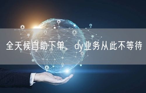 全天候自助下单，dy业务从此不等待