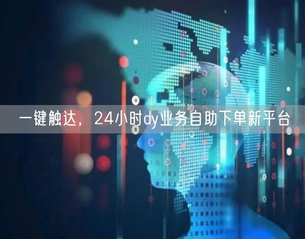 一键触达，24小时dy业务自助下单新平台