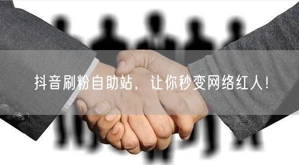 抖音刷粉自助站，让你秒变网络红人！