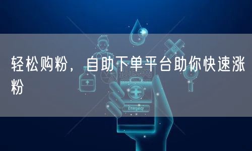 轻松购粉，自助下单平台助你快速涨粉
