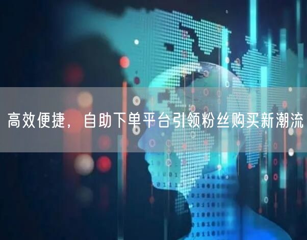 高效便捷,自助下单平台引领粉丝购买新潮流