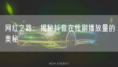网红之路：揭秘抖音在线刷播放量的奥秘