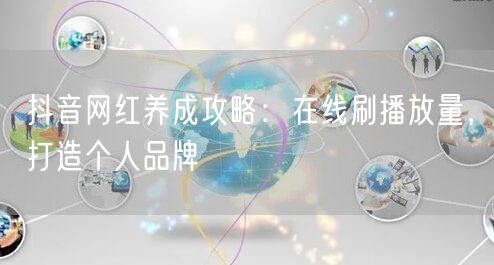 抖音网红养成攻略:在线刷播放量,打造个人品牌