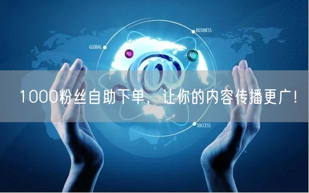 1000粉丝自助下单，让你的内容传播更广！