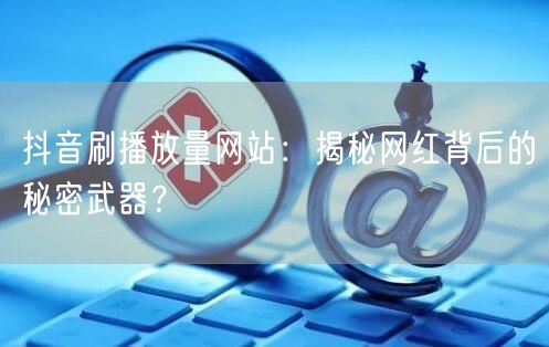 抖音刷播放量网站:揭秘网红背后的秘密武器?