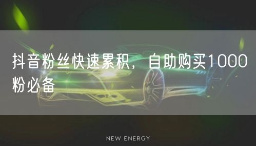 抖音粉丝快速累积，自助购买1000粉必备