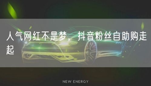 人气网红不是梦，抖音粉丝自助购走起