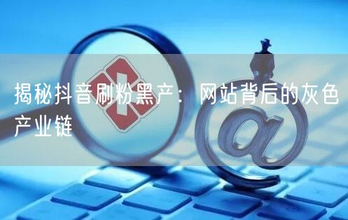 揭秘抖音刷粉黑产：网站背后的灰色产业链