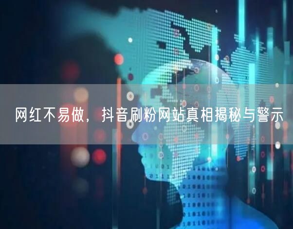 网红不易做，抖音刷粉网站真相揭秘与警示