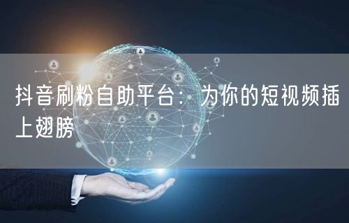 抖音刷粉自助平台：为你的短视频插上翅膀
