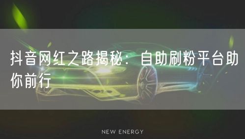抖音网红之路揭秘：自助刷粉平台助你前行