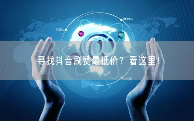 寻找抖音刷赞最低价？看这里！
