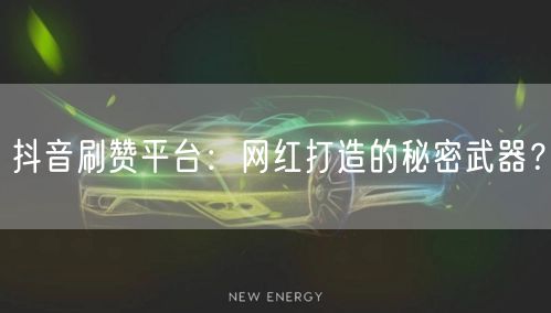 抖音刷赞平台：网红打造的秘密武器？