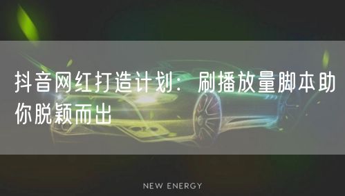 抖音网红打造计划：刷播放量脚本助你脱颖而出