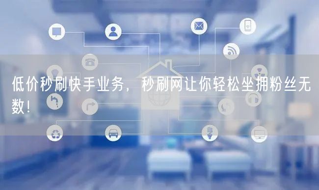 低价秒刷快手业务，秒刷网让你轻松坐拥粉丝无数！
