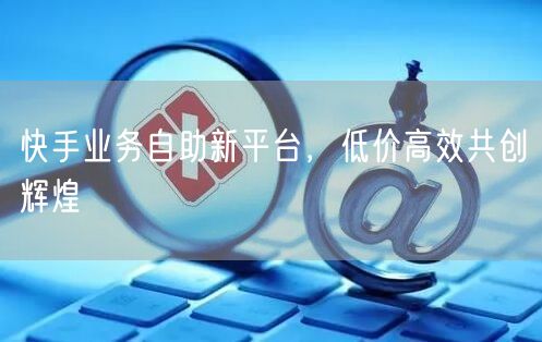 快手业务自助新平台，低价高效共创辉煌