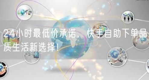 24小时最低价承诺,快手自助下单品质生活新选择!