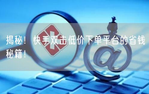 揭秘!快手双击低价下单平台的省钱秘籍!