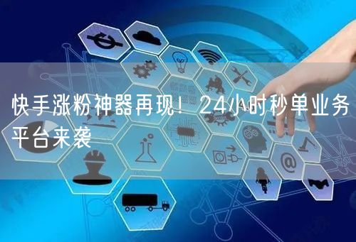 快手涨粉神器再现！24小时秒单业务平台来袭