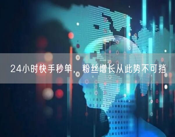 24小时快手秒单，粉丝增长从此势不可挡