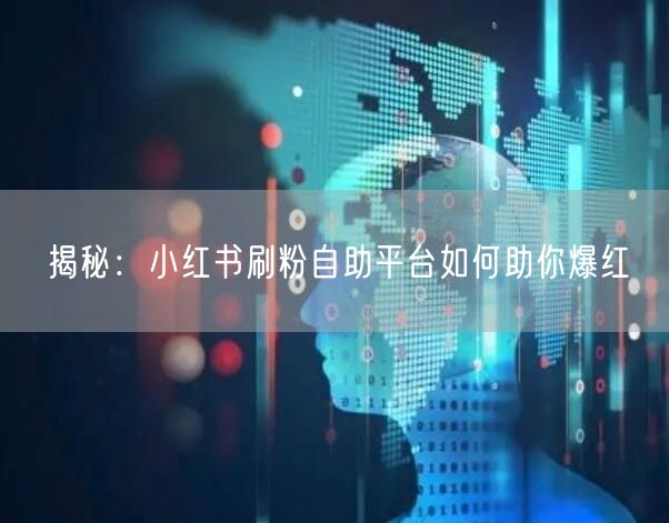 揭秘：小红书刷粉自助平台如何助你爆红