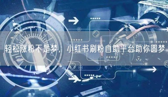 轻松涨粉不是梦，小红书刷粉自助平台助你圆梦