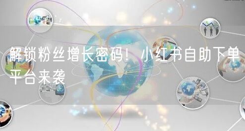 解锁粉丝增长密码!小红书自助下单平台来袭