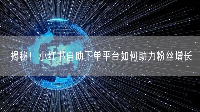 揭秘!小红书自助下单平台如何助力粉丝增长
