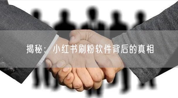 揭秘:小红书刷粉软件背后的真相