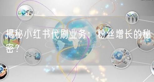 揭秘小红书代刷业务：粉丝增长的秘密？