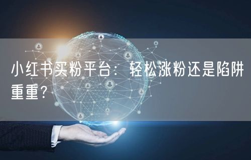 小红书买粉平台：轻松涨粉还是陷阱重重？