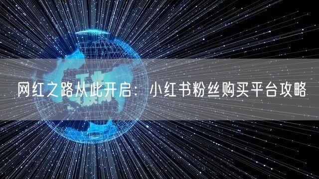 网红之路从此开启:小红书粉丝购买平台攻略