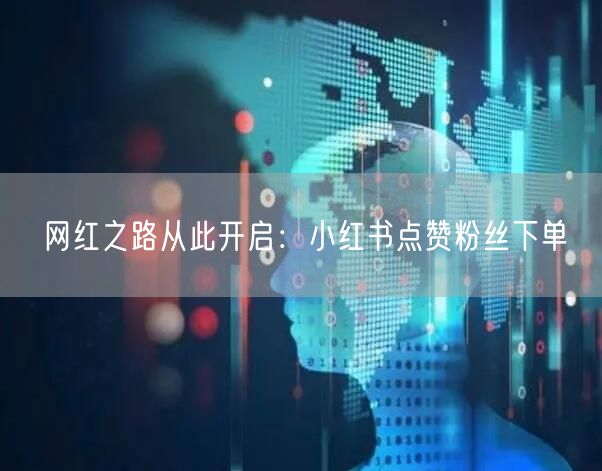 网红之路从此开启：小红书点赞粉丝下单