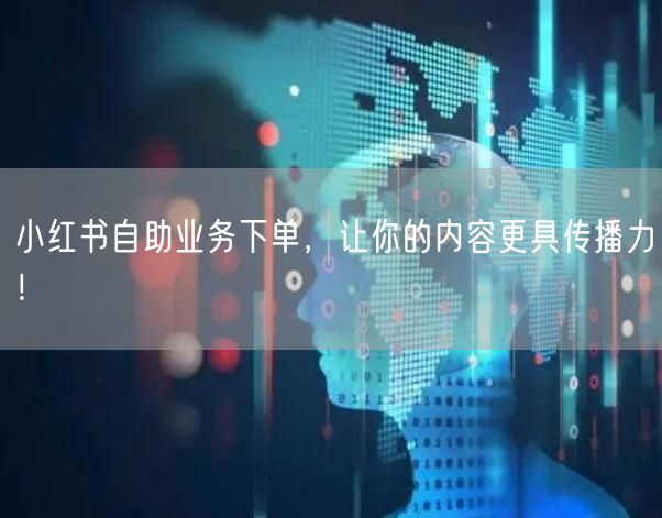 小红书自助业务下单，让你的内容更具传播力！