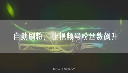 自助刷粉，让视频号粉丝数飙升