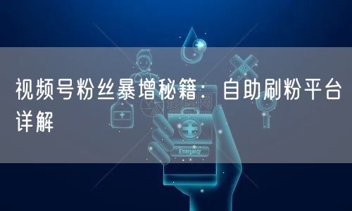 视频号粉丝暴增秘籍：自助刷粉平台详解