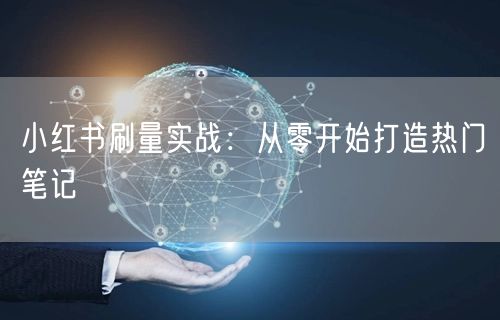 小红书刷量实战：从零开始打造热门笔记